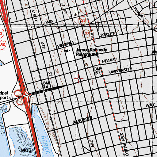 Topographic Map of Liberty Hill Baptist Church, CA