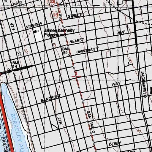 Topographic Map of Missionary God In Christ Church, CA