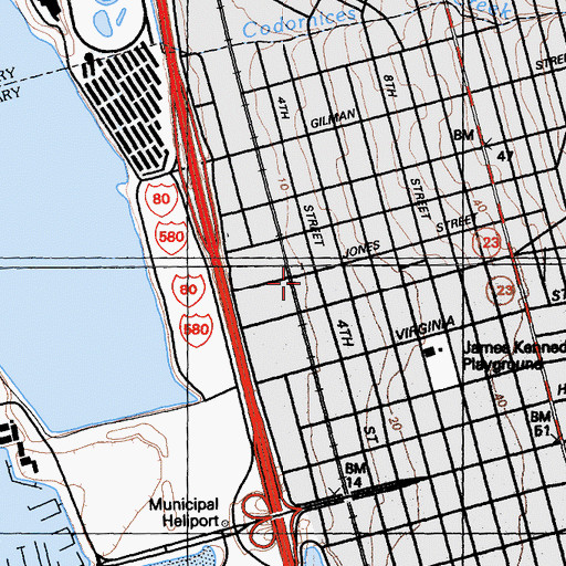 Topographic Map of Pentecostal Church, CA
