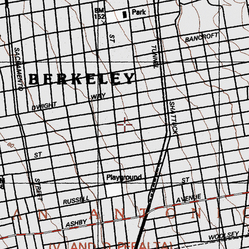 Topographic Map of Russian Orthodox Memorial Church, CA