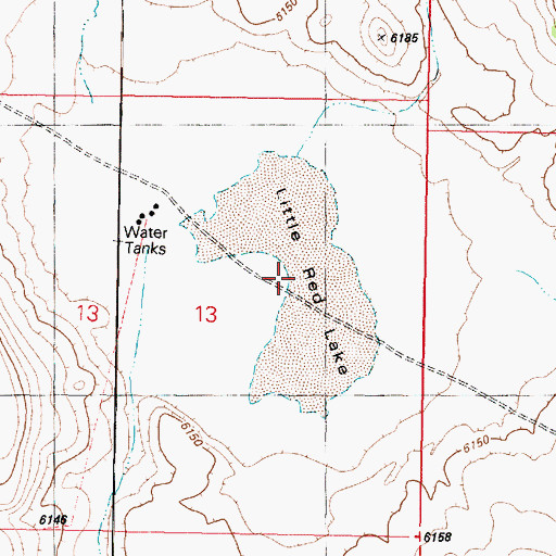 Topographic Map of Little Red Lake, AZ