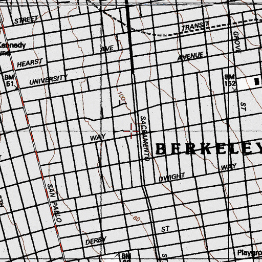 Topographic Map of Capitol Convalescent Hospital, CA