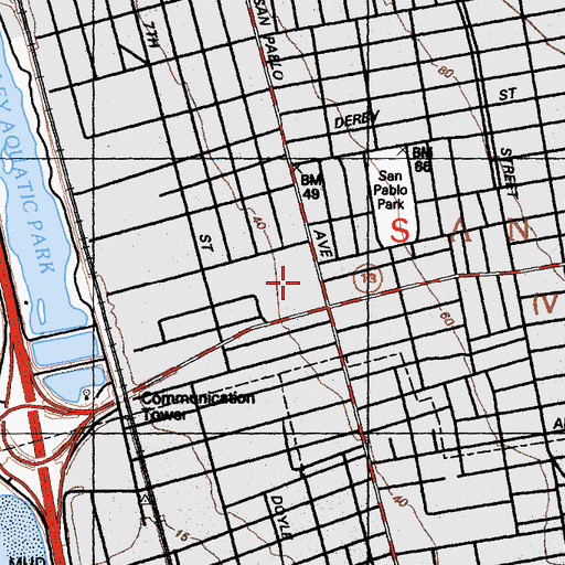 Topographic Map of Berkeley Business Center, CA