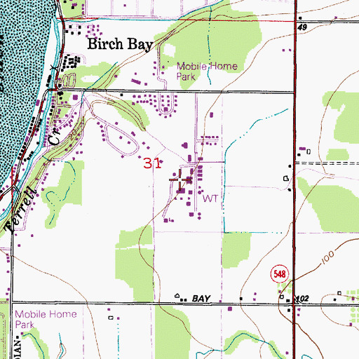 Topographic Map of Blaine Air Force Station (historical), WA