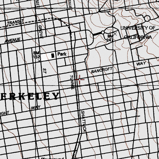 Topographic Map of Institute of Buddhist Studies, CA