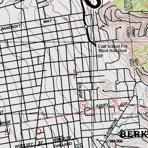 Topographic Map of Maharishi International Academy, CA