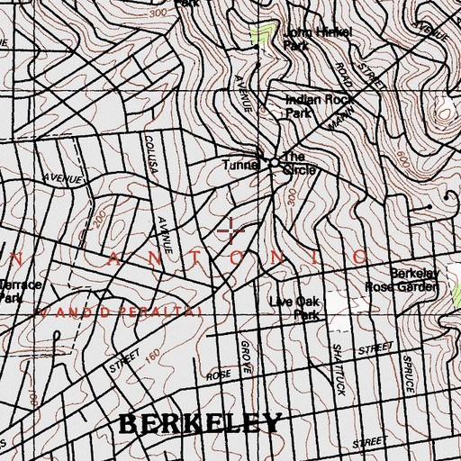 Topographic Map of Epworth United Methodist Church, CA