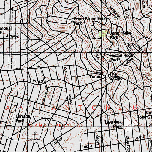 Topographic Map of Northbrae Community Church, CA