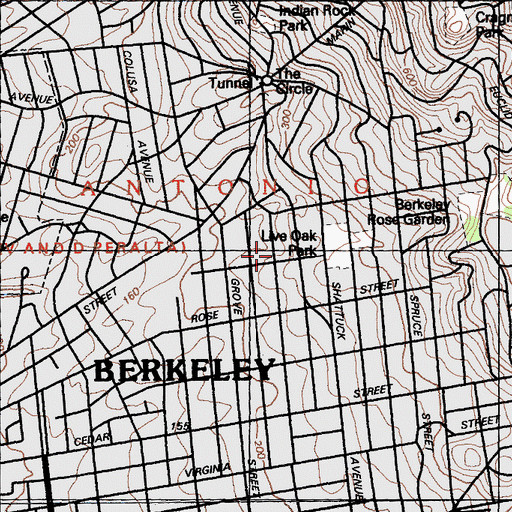 Topographic Map of Saint Mary Magdalenes Roman Catholic Church, CA