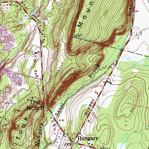 Topographic Map of Manitook Mountain, CT