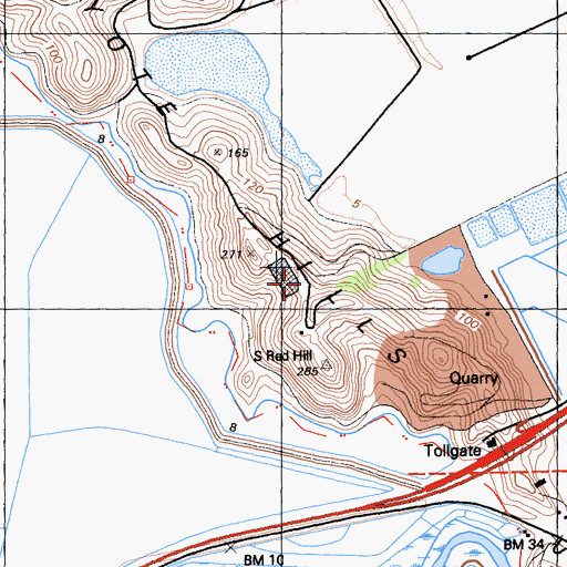 Topographic Map of Nike Site SF-37C (historical), CA