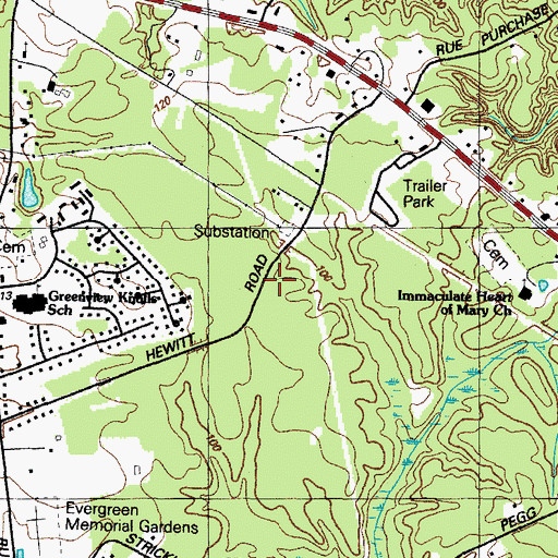 Topographic Map of Lexington Park Volunteer Rescue Squad Company 38, MD