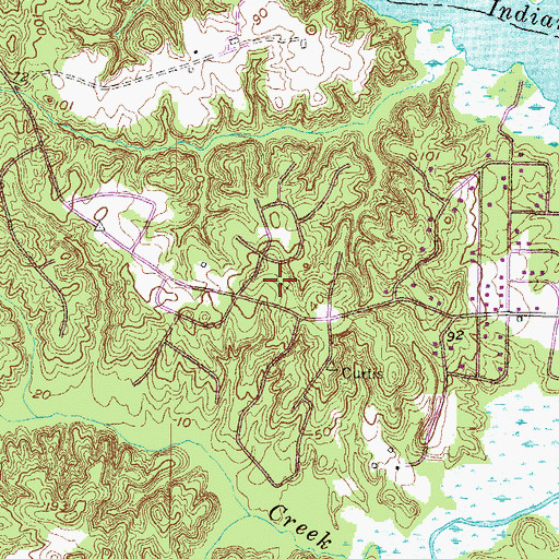 Topographic Map of Mechanicsville Volunteer Fire Department Company 22, MD