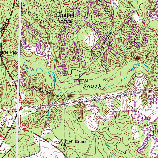 Topographic Map of Mechanicsville Volunteer Rescue Squad Company 29, MD