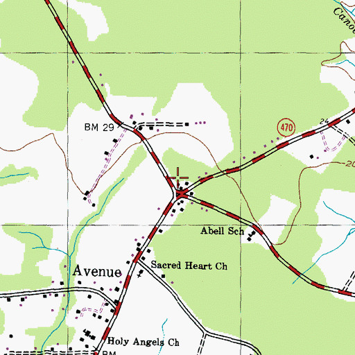 Topographic Map of Seventh District Volunteer Fire Department Company 5, MD