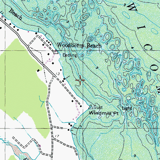 Topographic Map of Second District Volunteer Company and Rescue Squad 6, MD