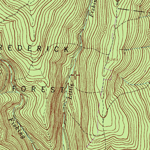 Topographic Map of Prince Georges County Police, MD