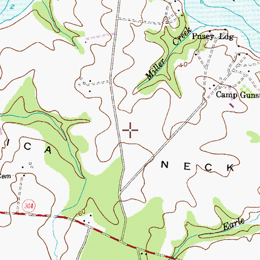 Topographic Map of Queen Anne's County Sheriffs Office, MD