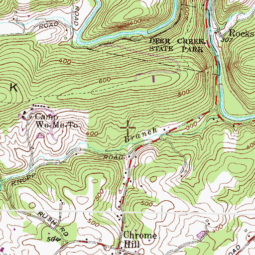 Topographic Map of Queen Annes Sheriff Sub Station South, MD