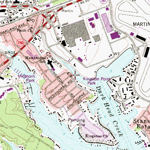 Topographic Map of Queen Annes Sheriff Sub Station North, MD