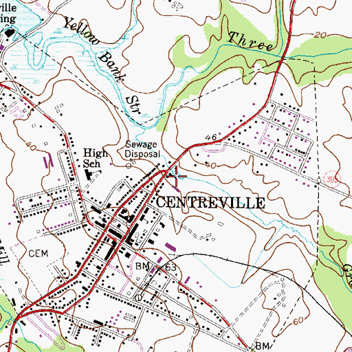 Topographic Map of Centreville Police Department, MD
