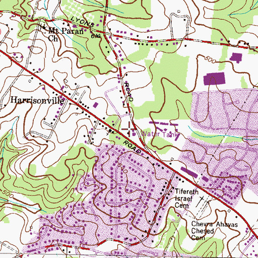 Topographic Map of Liberty Road Volunteer Fire Company Station 46, MD