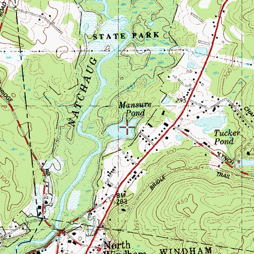 Topographic Map of Mansure Pond, CT