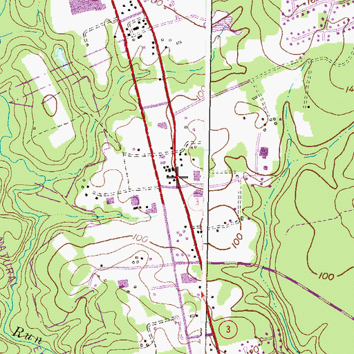 Topographic Map of Anne Arundel County Police Department Headquarters, MD