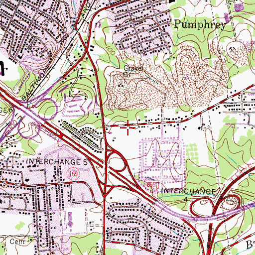Topographic Map of Anne Arundel County Police Department Northern District, MD