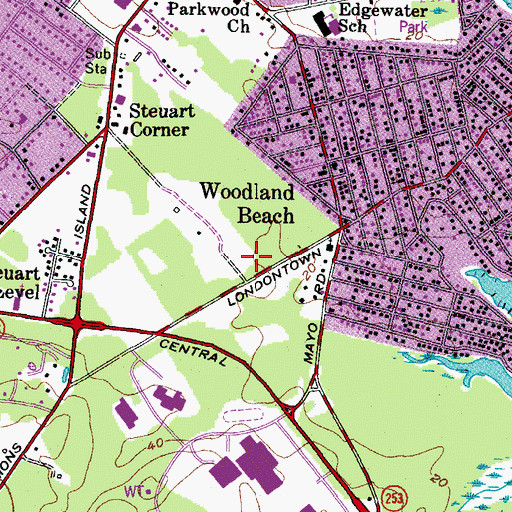 Topographic Map of Anne Arundel County Police Department Southern District, MD