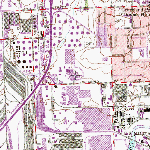 Topographic Map of Unilever Industrial Fire Department, MD