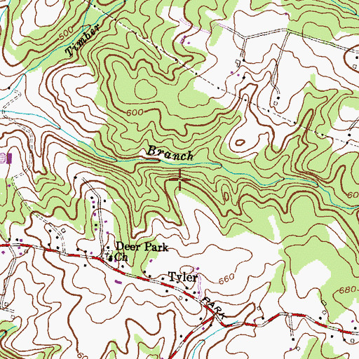 Topographic Map of Dundalk Fire Department Station 6, MD