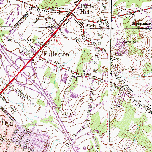 Topographic Map of Baltimore County Fire Department Fullerton - Station 8, MD
