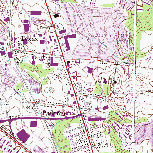 Topographic Map of Baltimore County Fire Department Texas - Station 17, MD
