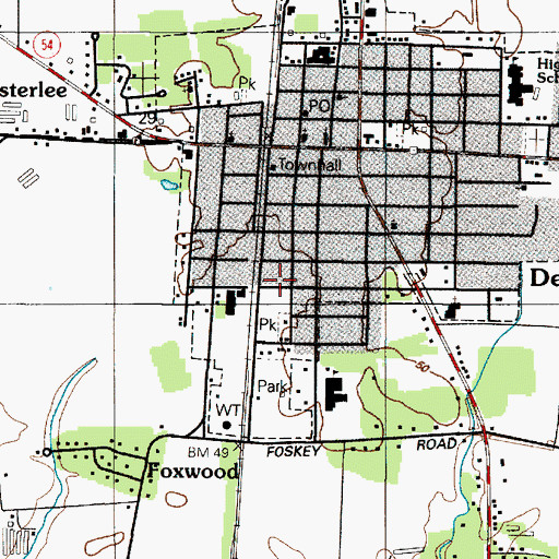Topographic Map of Delmar Police Department, MD