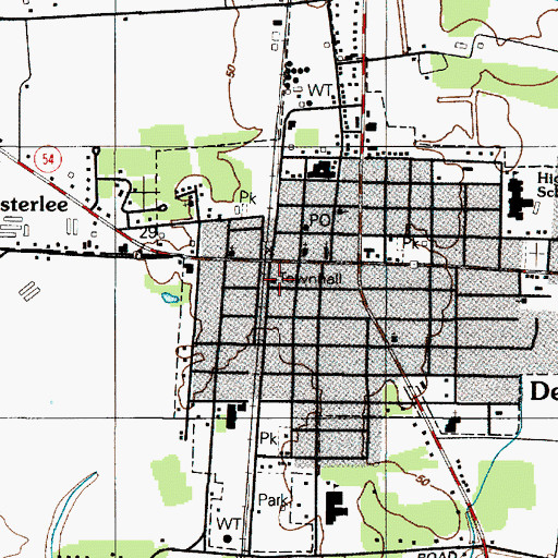 Topographic Map of Delmar Police Department, MD