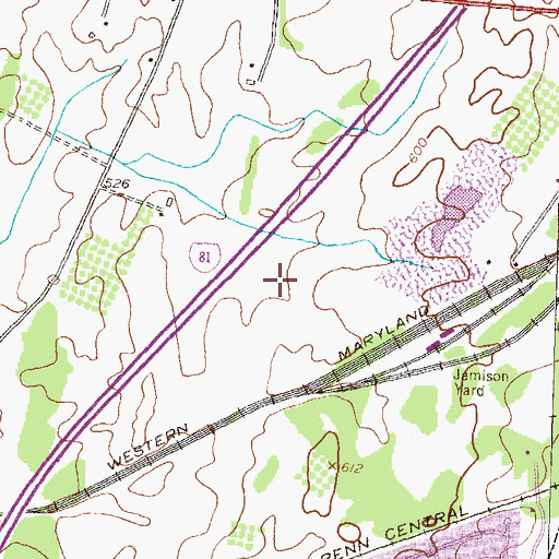 Topographic Map of Washington County Sheriff's Office, MD