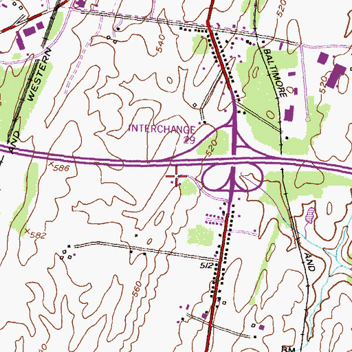 Topographic Map of Maryland State Police Hagerstown Barrack O, MD