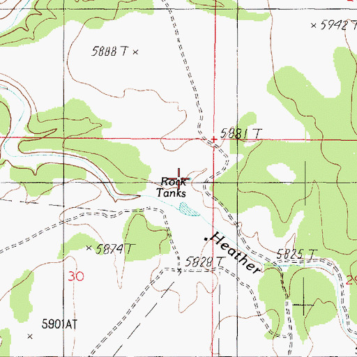 Topographic Map of Little Rock Tank, AZ