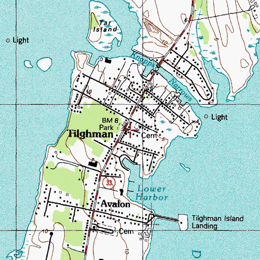Topographic Map of Tilghman Volunteer Fire Company Station 70, MD
