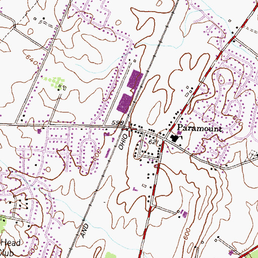 Topographic Map of Longmeadow Volunteer Fire Department Company 27, MD