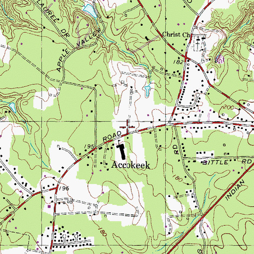 Topographic Map of Prince Georges County Volunteer Fire Department Accokeek Volunteer Fire Department, MD