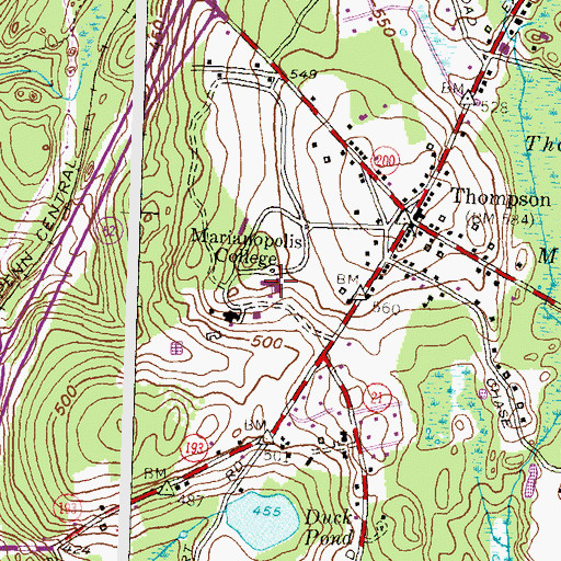 Topographic Map of Marianopolis College, CT