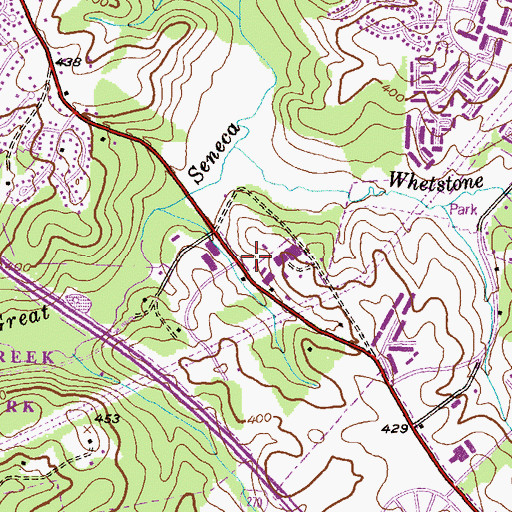 Topographic Map of Montgomery County Police Department Sixth District Montgomery Village, MD