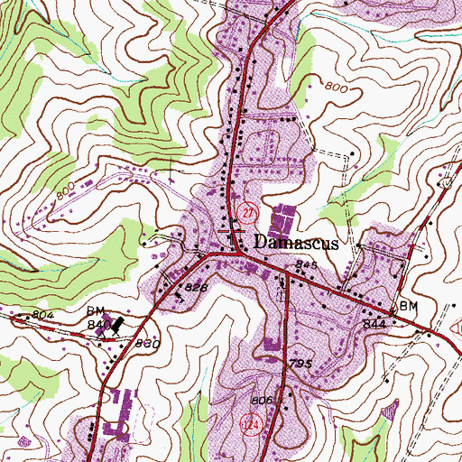 Topographic Map of Montgomery County Fire and Rescue Service Company 13, MD