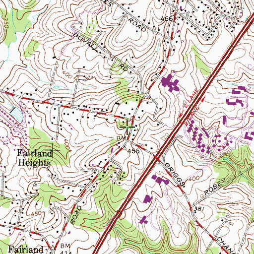 Topographic Map of Montgomery County Fire and Rescue Station 15, MD