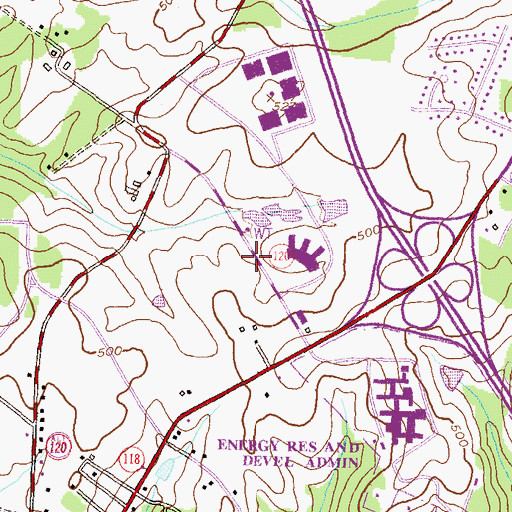 Topographic Map of Germantown Volunteer Fire Department Station 29, MD