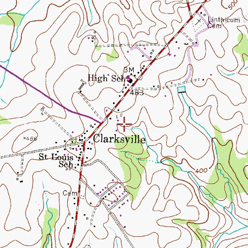Topographic Map of Howard County Fire and Rescue Station 5 - Clarksville, MD