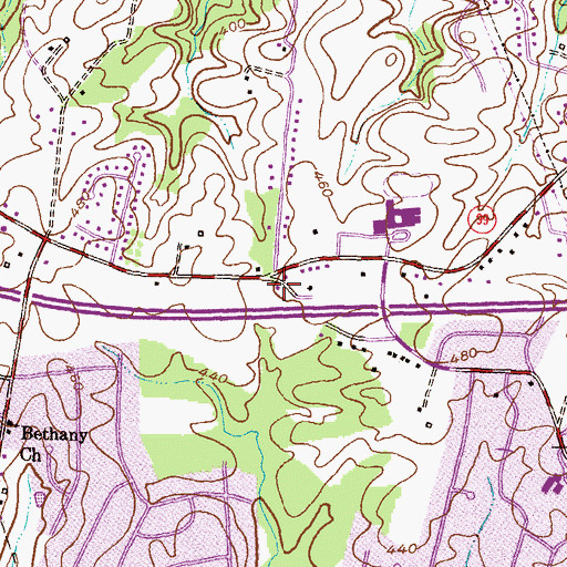 Topographic Map of Howard County Fire and Rescue Ellicott City Volunteer Fire Station 8, MD