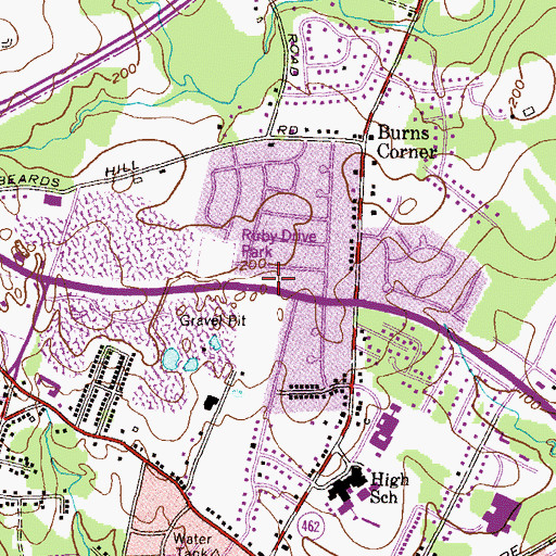 Topographic Map of Aberdeen Fire Department House 3, MD